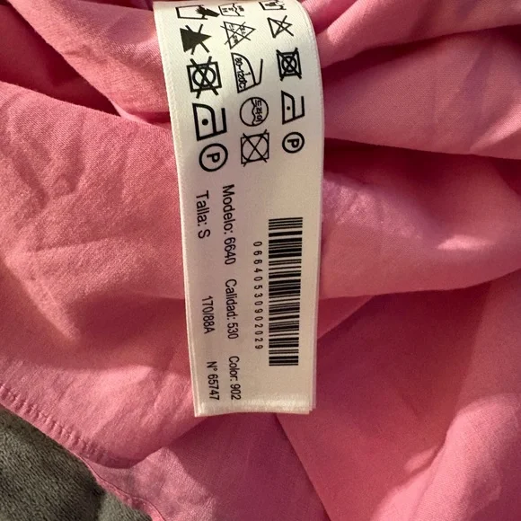 Massimo Dutti Long Gathered Pink Dress With a Halter Neckline  in Sz S - Picture 9 of 10